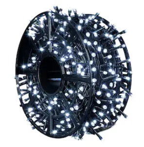 Instalatie de Craciun tip Rola interior sau exterior rezistenta 50m 300LED ALB RECE