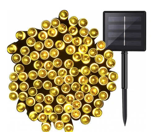 Instalatie Solara 1500-4 ALB CALD cu 300 LED lungime 30 Metri telecomanda