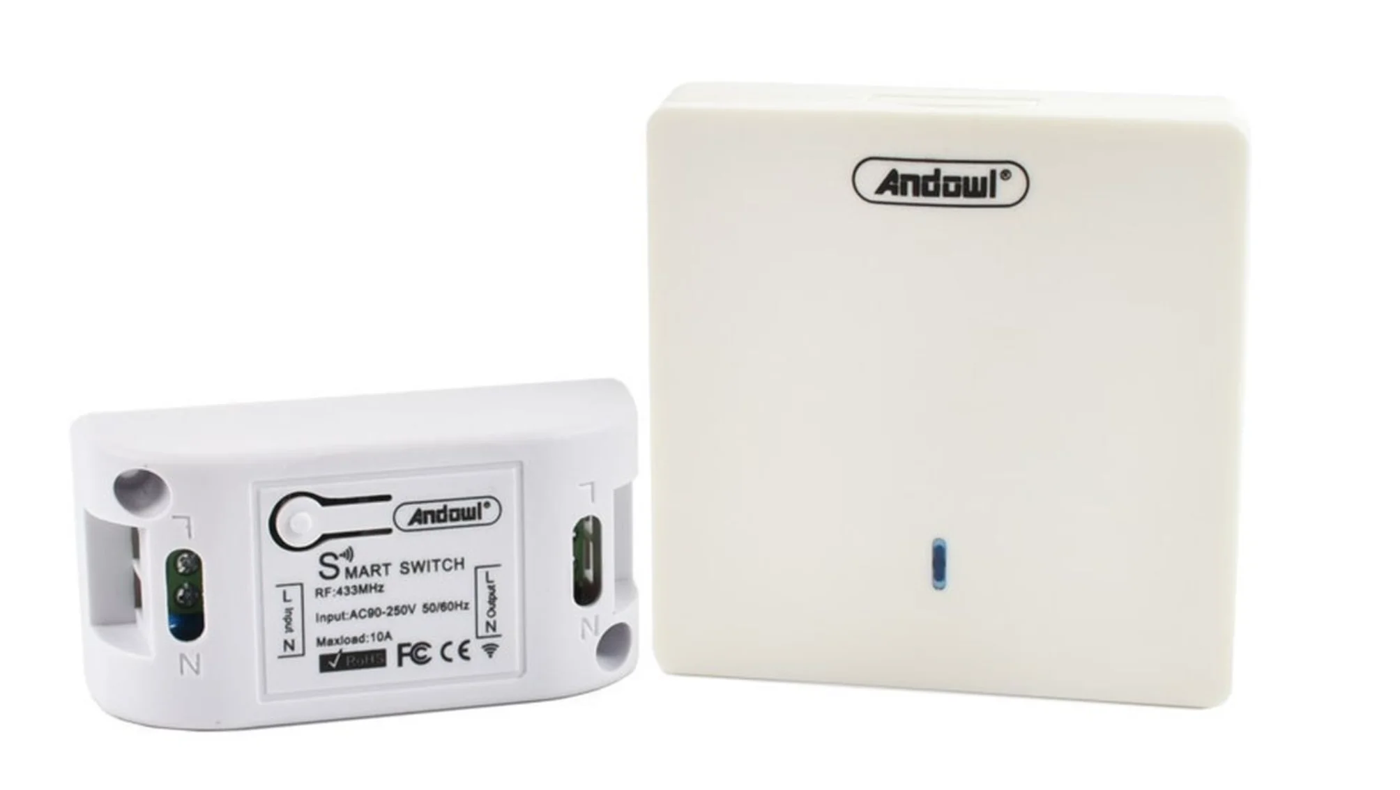 Intrerupator inteligent wireless pentru iluminat sau alimentare Andowl Q KG09