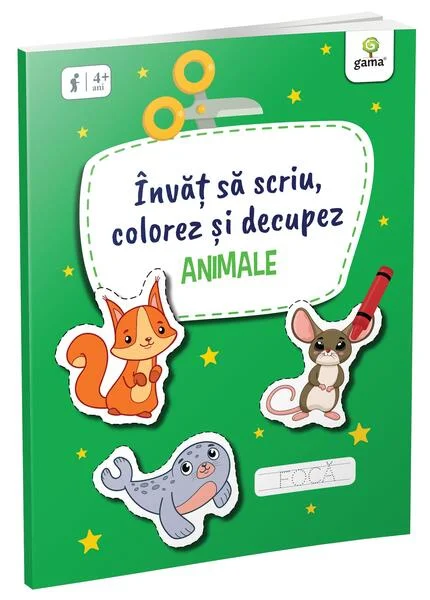 Învăț să scriu, colorez și decupez. Animale - Paperback - Gama