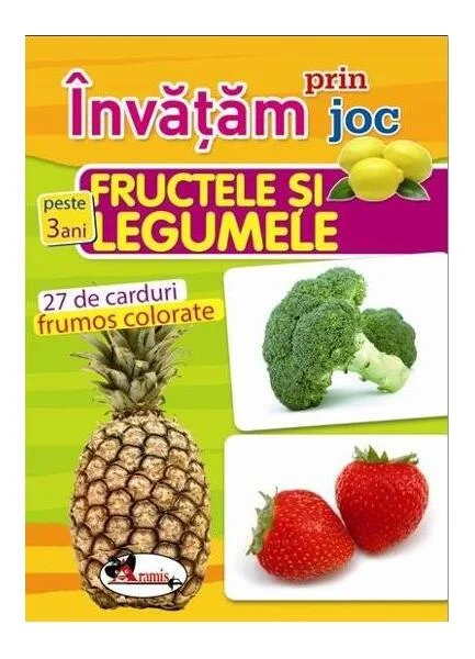 Învățam prin joc fructele și legumele. Cărți de joc educative (+3 ani) - Board book - *** - Aramis