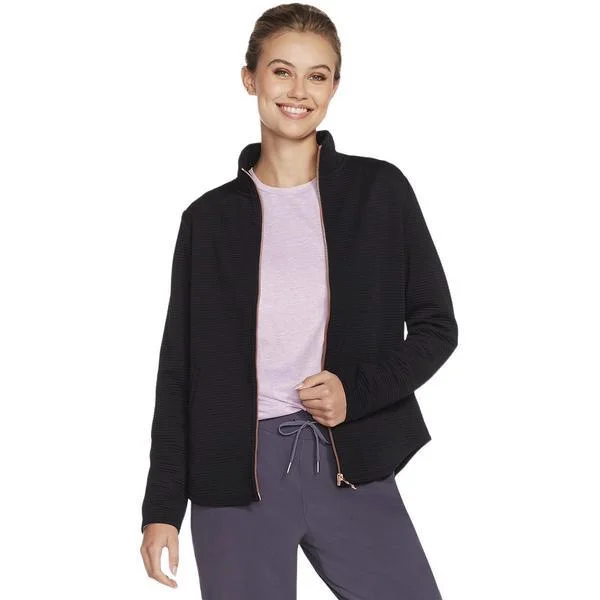 Jacheta femei Skechers The GO WALK Shine Jacket JA78-BLK, XL, Negru