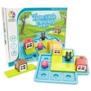 Joc de logica Three Little Piggies Deluxe, cu 48 de provocari, editie internationala