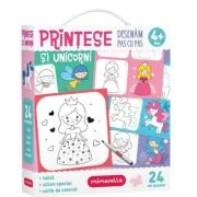 Joc educativ Mimorello. Printese si unicorni. Desenam pas cu pas
