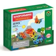 Joc magnetic de constructie, set dinozauri, 40 piese, Magformers Mini Dinosaur