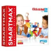 Joc magnetic Smart Max, Click &amp; Roll, Constructii cu bile, 30 piese