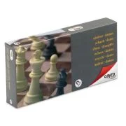 Joc Sah si Dame magnetic Cayro, in cutie pliabila, 24 x 24 cm