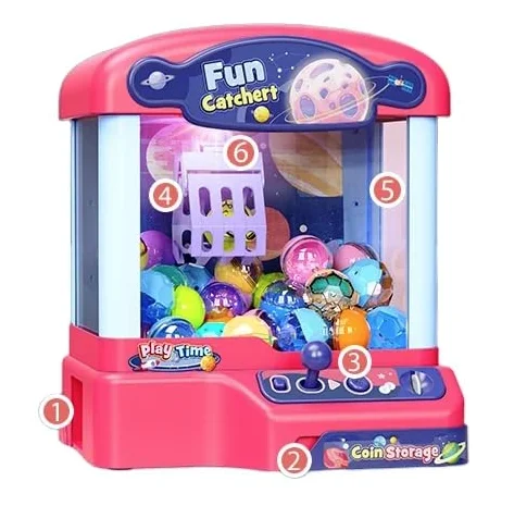 Joc tip Automat de Jucarii cu Gheara pentru Copii Mini Claw Machine cu Lumini si Sunete