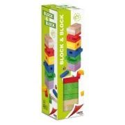Joc turnul de lemn colorat, Block &amp; Block Cayro