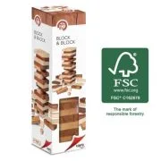Joc turnul de lemn natural, Block &amp; Block Cayro