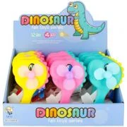Jucarie mini ventilator, dinozaur, MegaCreative, 10x17x5cm, 454684, 12 bucati/display, diverse culori