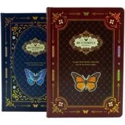 Jurnal A5 CNX JZA5128-2307, fluturi cu imagini, coperta material dur