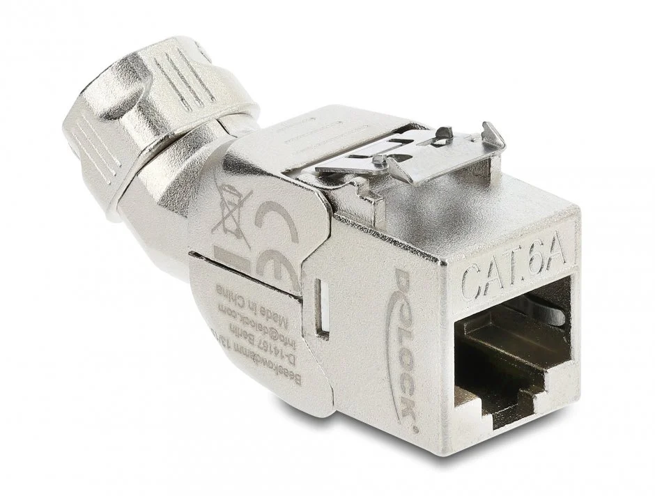 Keystone RJ45 la LSA Cat.6A tool-free unghi 45 grade ecranat, Delock 90801