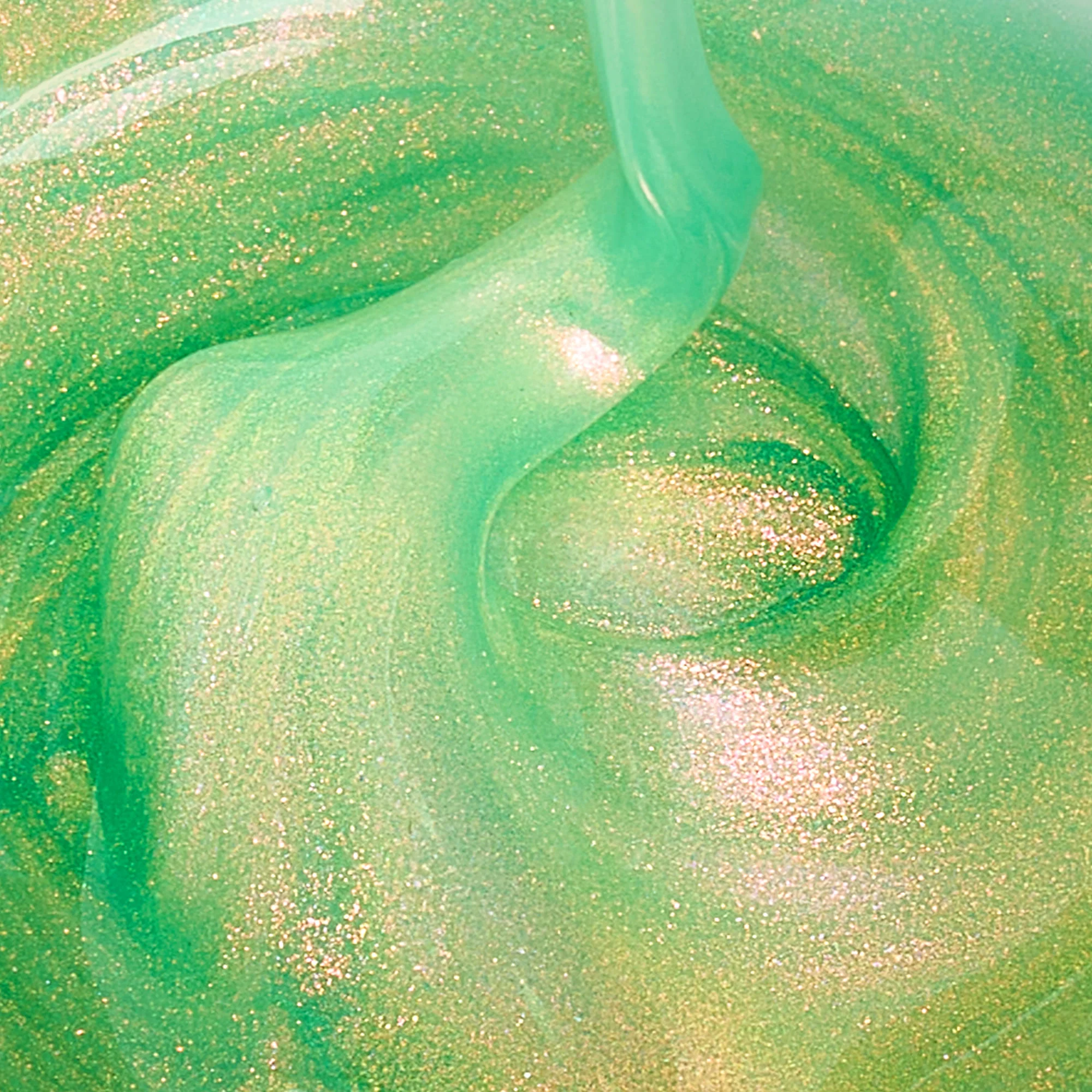 Kievskaya Freeze Gel Pool Party – Gel Builder Turcoaz Lichid cu Efect Sclipici Fin