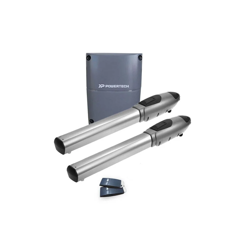 Kit automatizare poarta batanta Powertech PW-220FS, 200 Kg/canat, 2.5 m/canat, 24 V