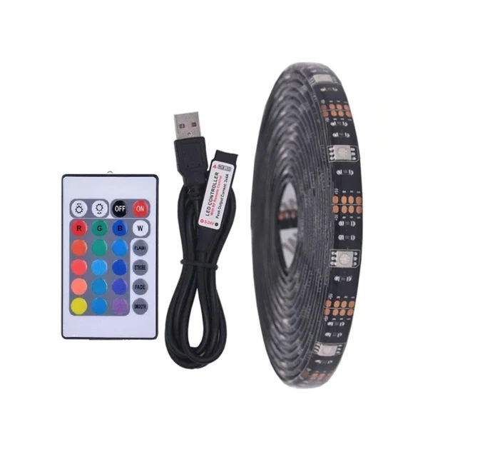Kit banda LED RGB pentru TV lungime 3 m telecomanda inclusa
