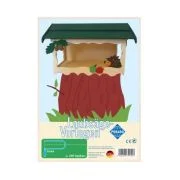 Kit constructie, casa pentru pasari, contine 4 sabloane din lemn, dimensiunea A4, Pebaro 399S