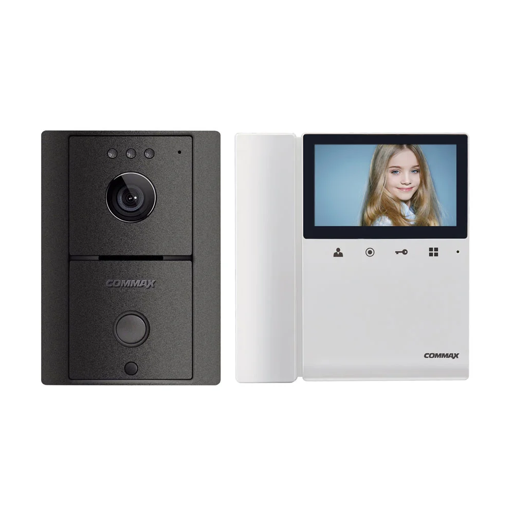 Kit videointerfon Commax ECO SET LITE, 1 familie, 4.3 inch, aparent
