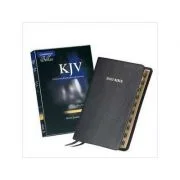 KJV Concord Reference Bible, Black Calfsplit Leather, Red Letter Text
