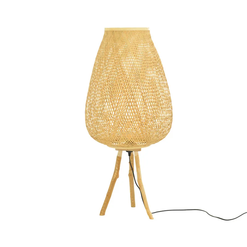 Lampa de podea Vazel  E27 bambusNatural D38÷84cm