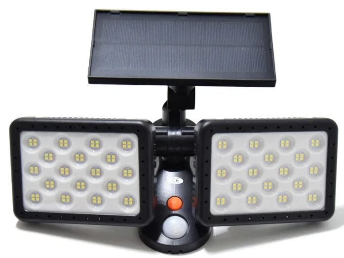 Lampa LED dubla W770A de perete cu panou solar 144 LED