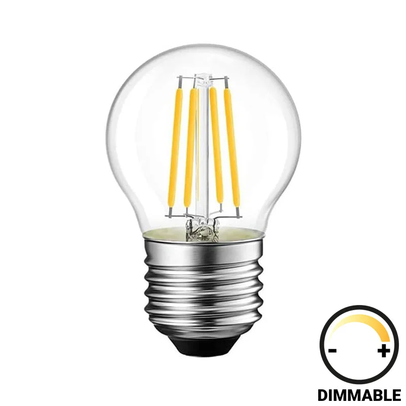 Lampa LED G45 Bec  dimmabil 4W E27 Transparent