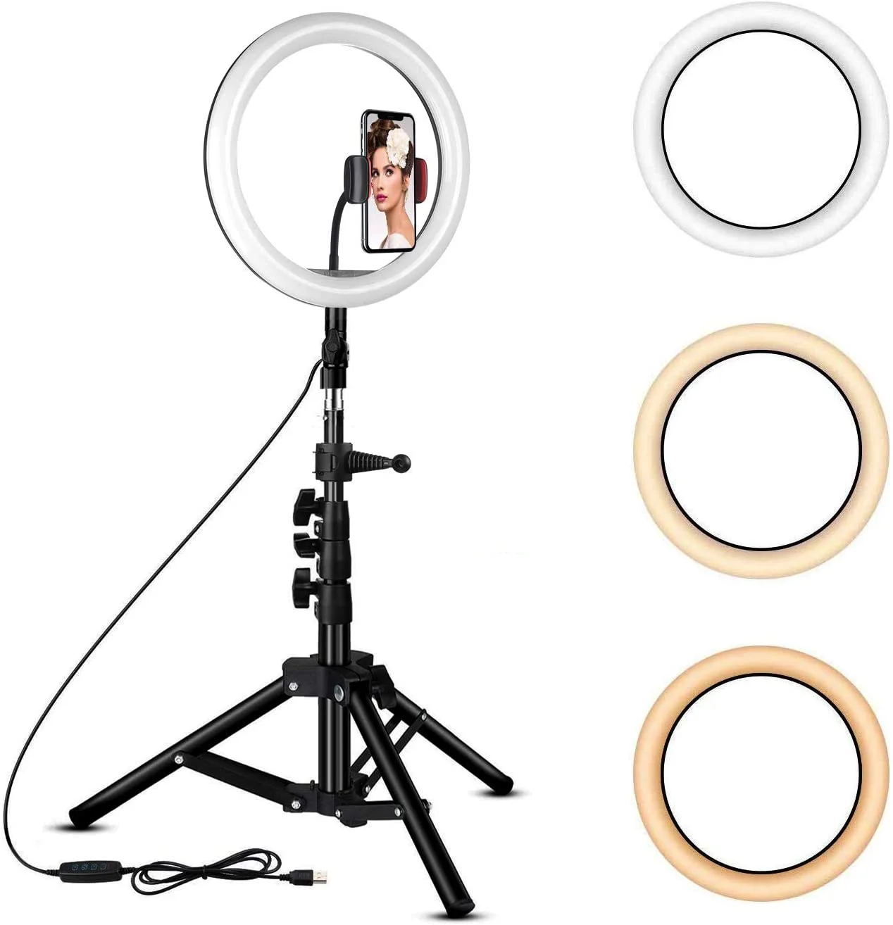 Lampa Ring Light LED 22" Circulara cu Lumina rece / naturala / calda HA