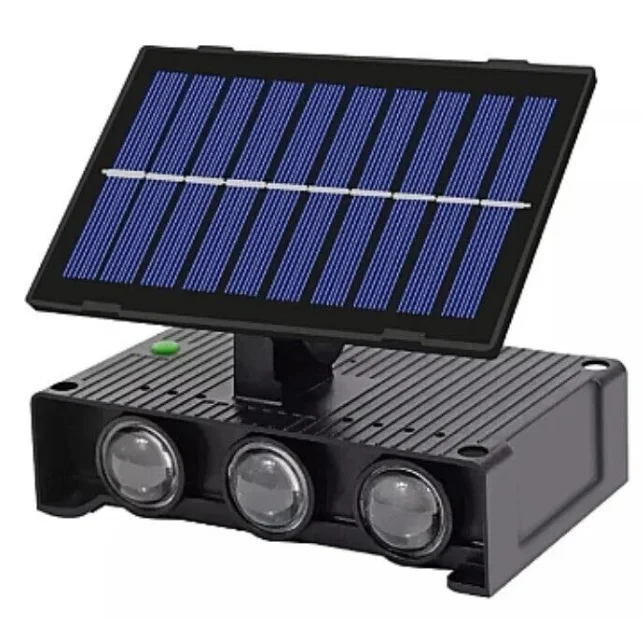 Lampa Solara de perete dubla cu panou solar 6 LED montaj pe perete iluminare sus/jos