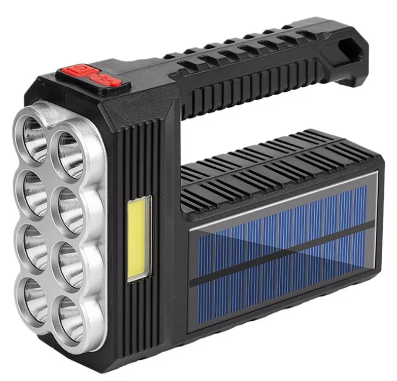 Lanterna de mana 8 LED+COB cu incarcare solara si USB Q SD623