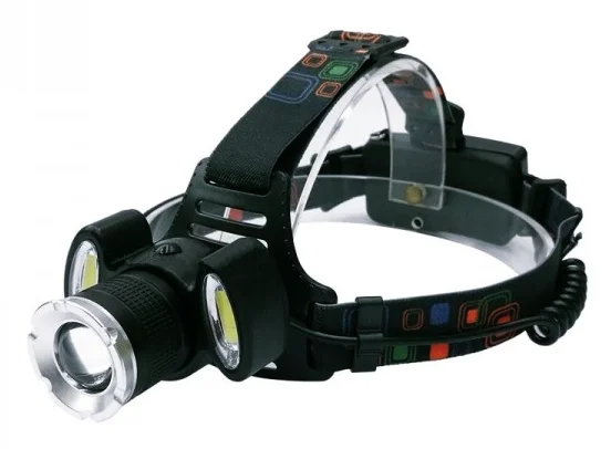 Lanterna Frontala LED+2COB 5W Zoom Acumulatori BLC 865T6