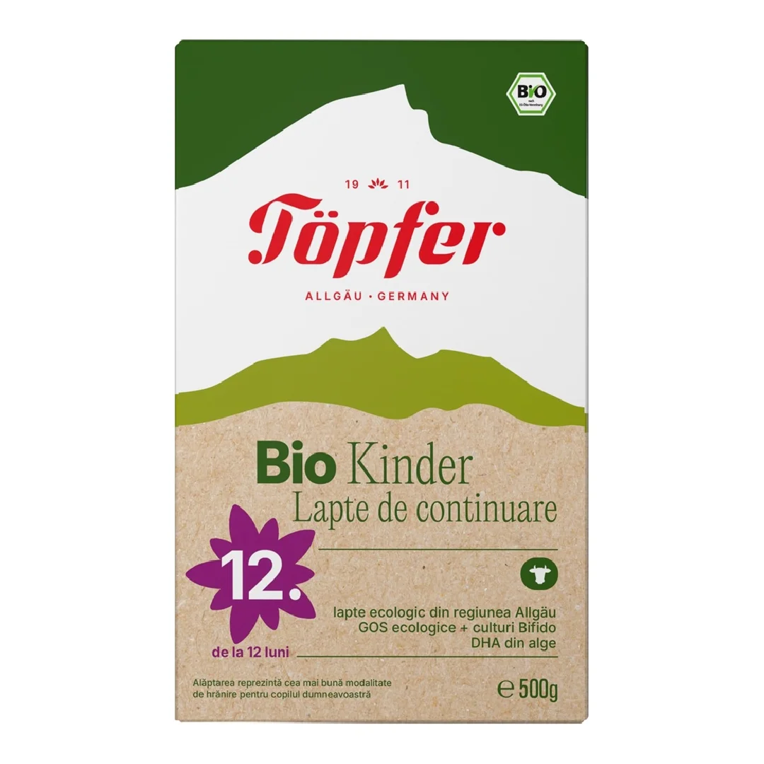 Lapte praf + 12 luni Bio Kinder, 500 g, Topfer