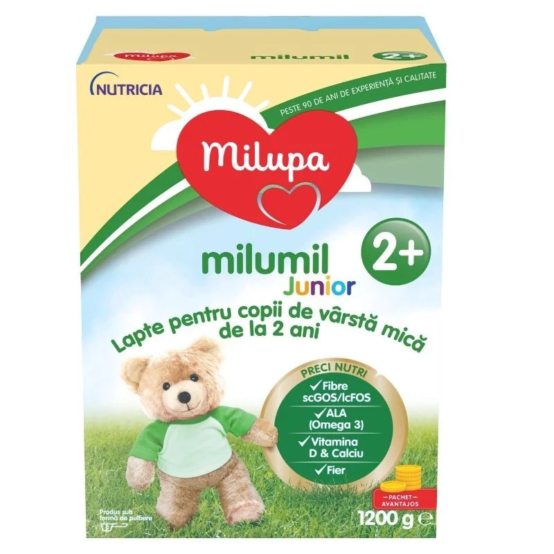 Lapte praf  Milupa Milumil Junior, 1200 g, de la 2 ani