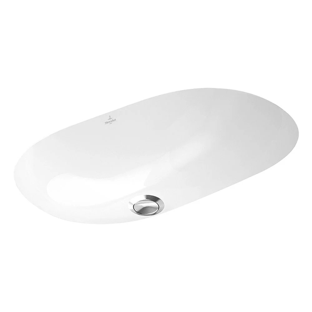 Lavoar baie incastrat alb lucios 58 cm, oval, Villeroy  Boch Novo