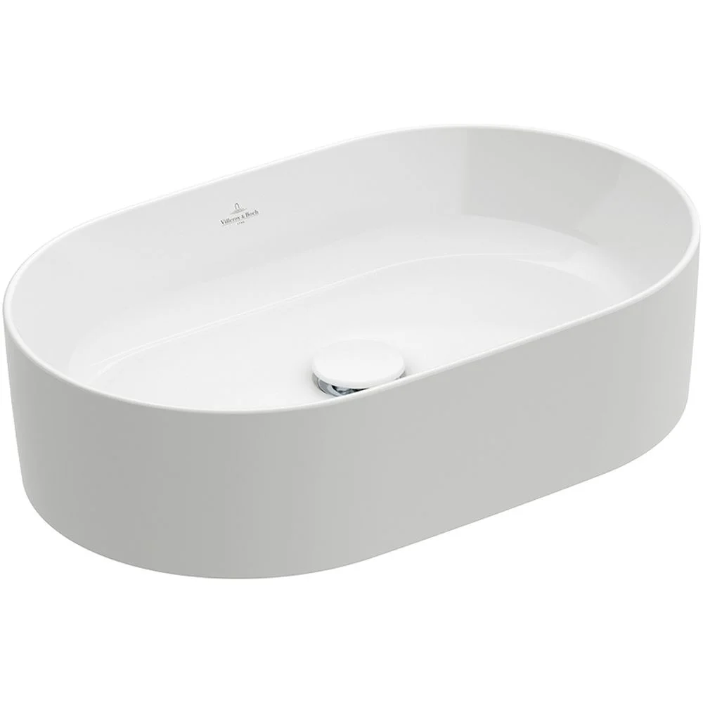 Lavoar baie pe blat alb 56 cm, oval, Villeroy  Boch, Collaro