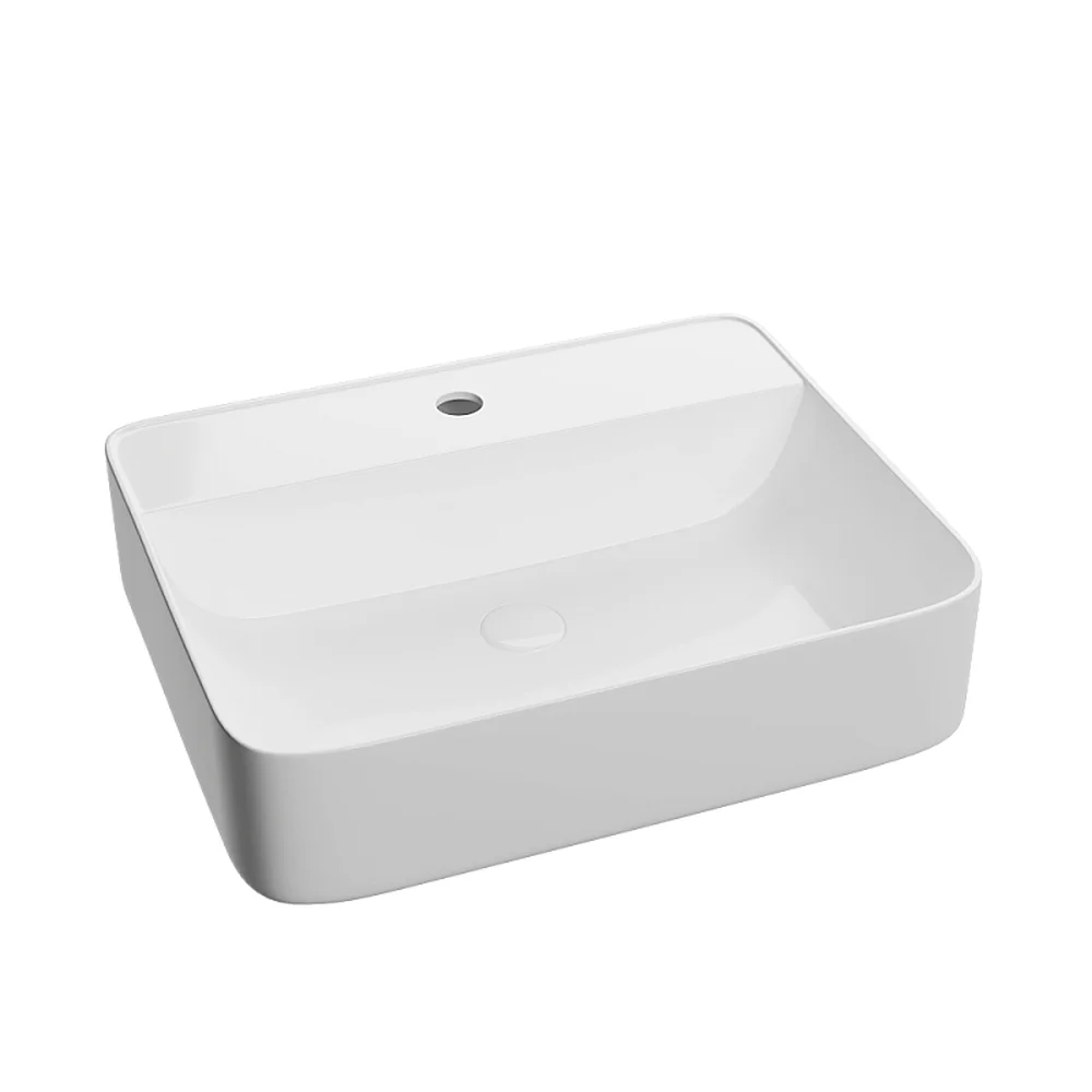 Lavoar baie pe blat alb lucios cu ventil inclus Dalet, Color