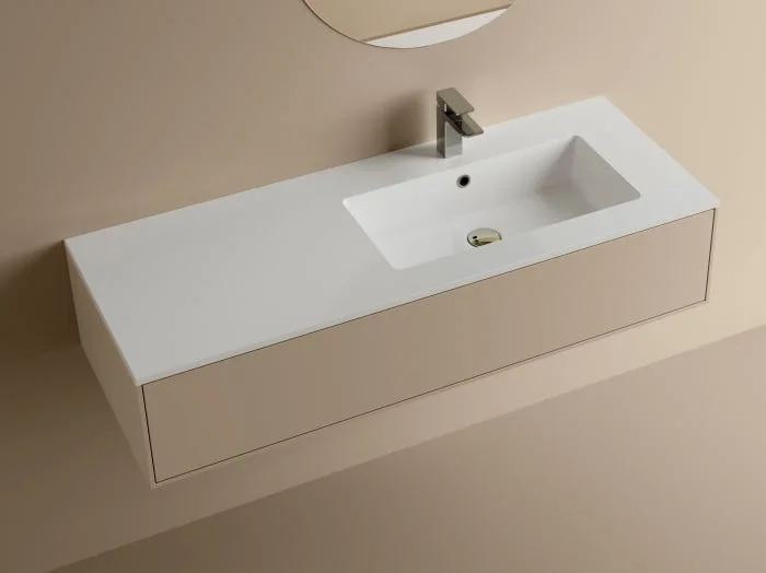 Lavoar din compozit 121 x 46 cm, cu orientare dreapta, Foglia Expo