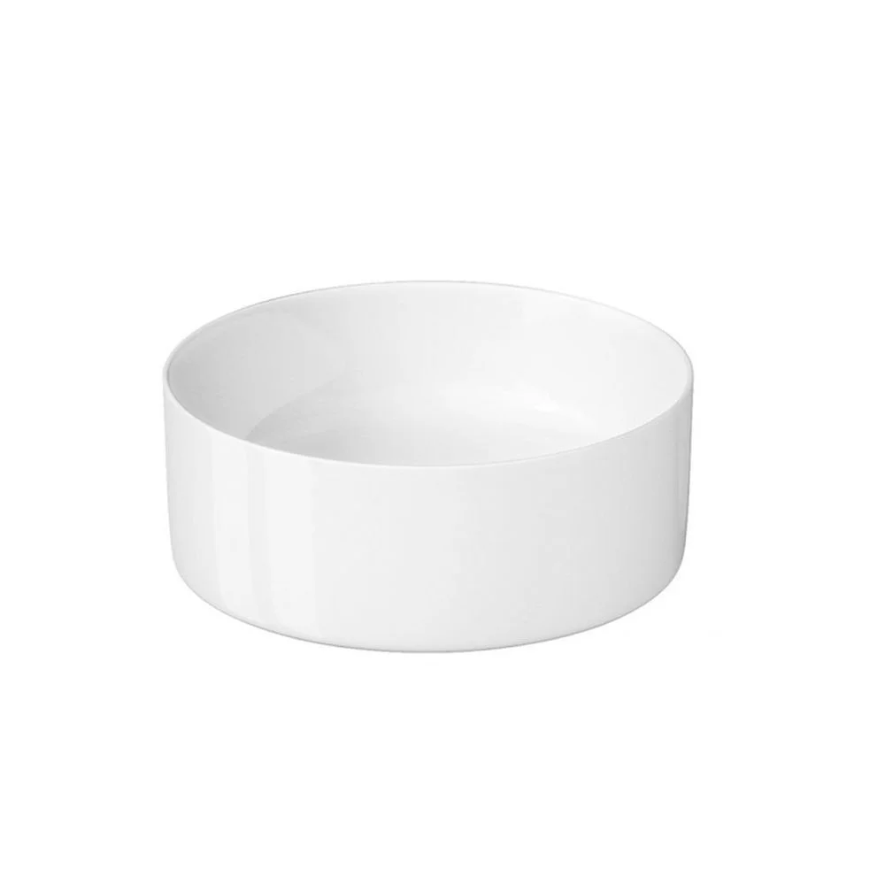 Lavoar pe blat alb 38 cm, rotund, Cersanit Crea