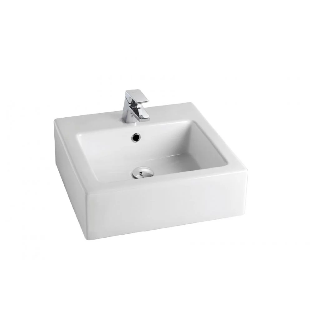 Lavoar pe blat alb 48 cm, patrat, Gala City