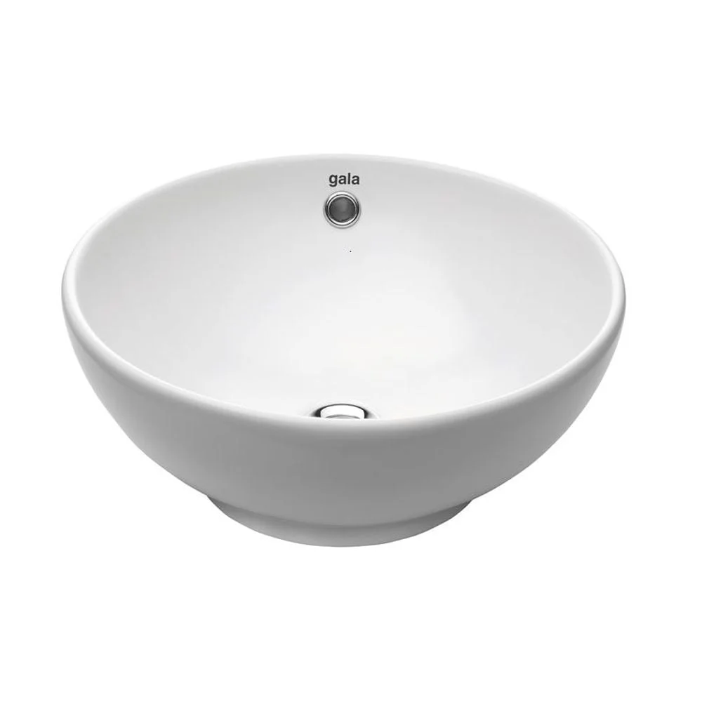 Lavoar pe blat alb lucios 41 cm, rotund, Gala Bowl