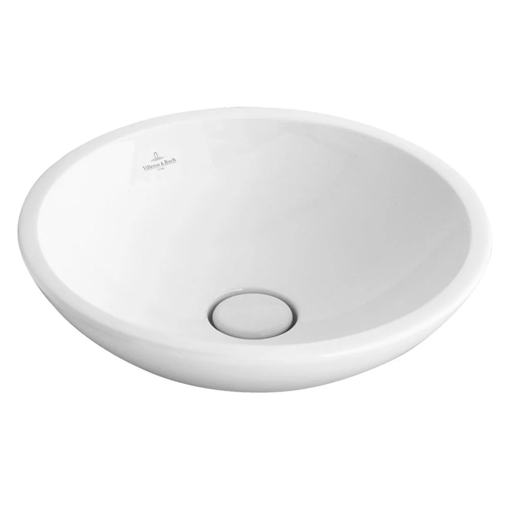 Lavoar pe blat alb lucios 43 cm, rotund, Villeroy  Boch, Loop  Friends