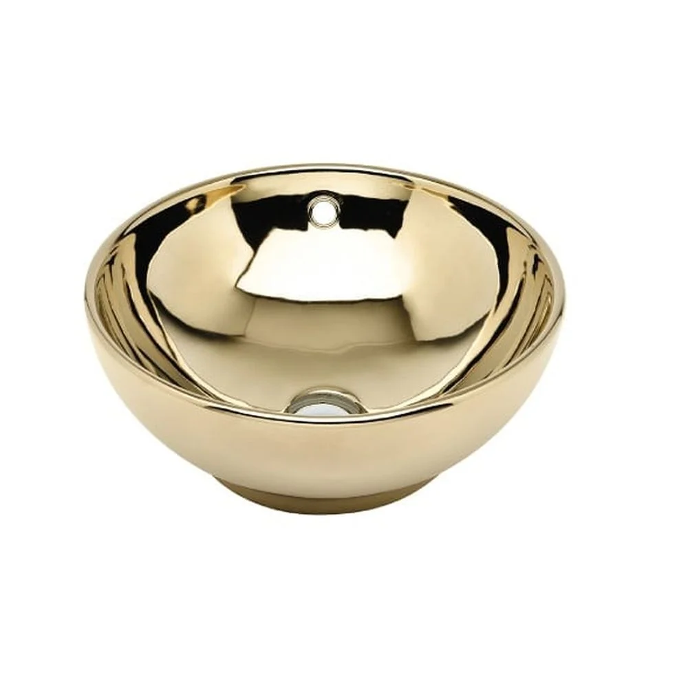 Lavoar pe blat auriu lucios 41 cm, rotund, Gala Bowl