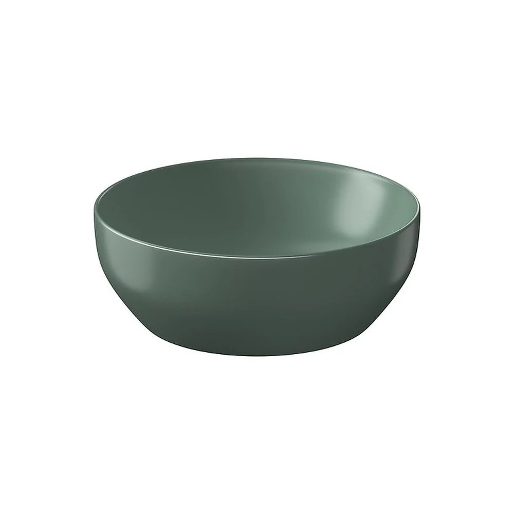 Lavoar pe blat verde mat 40 cm, rotund, Cersanit Larga