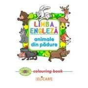 Limba engleza. Animale din padure. Colouring Book