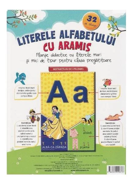 Literele alfabetului cu Aramis (32 de planșe) - Paperback brosat - Celina Iordache - Aramis