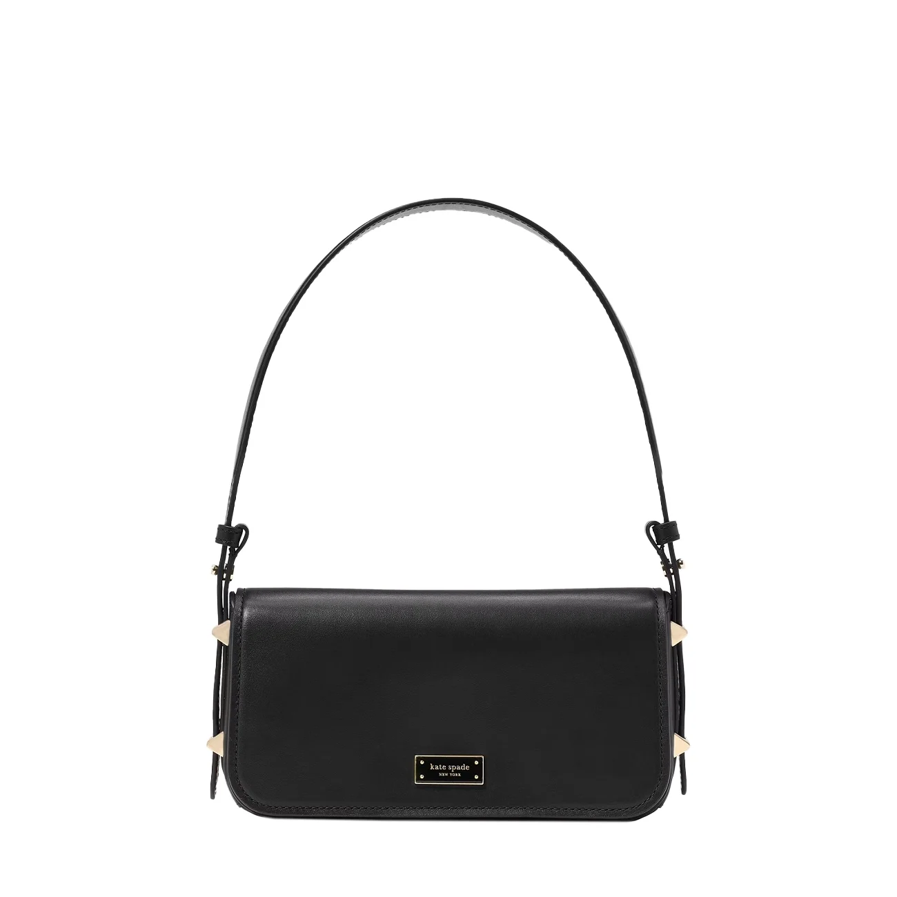 Liv smooth leather shoulder bag black