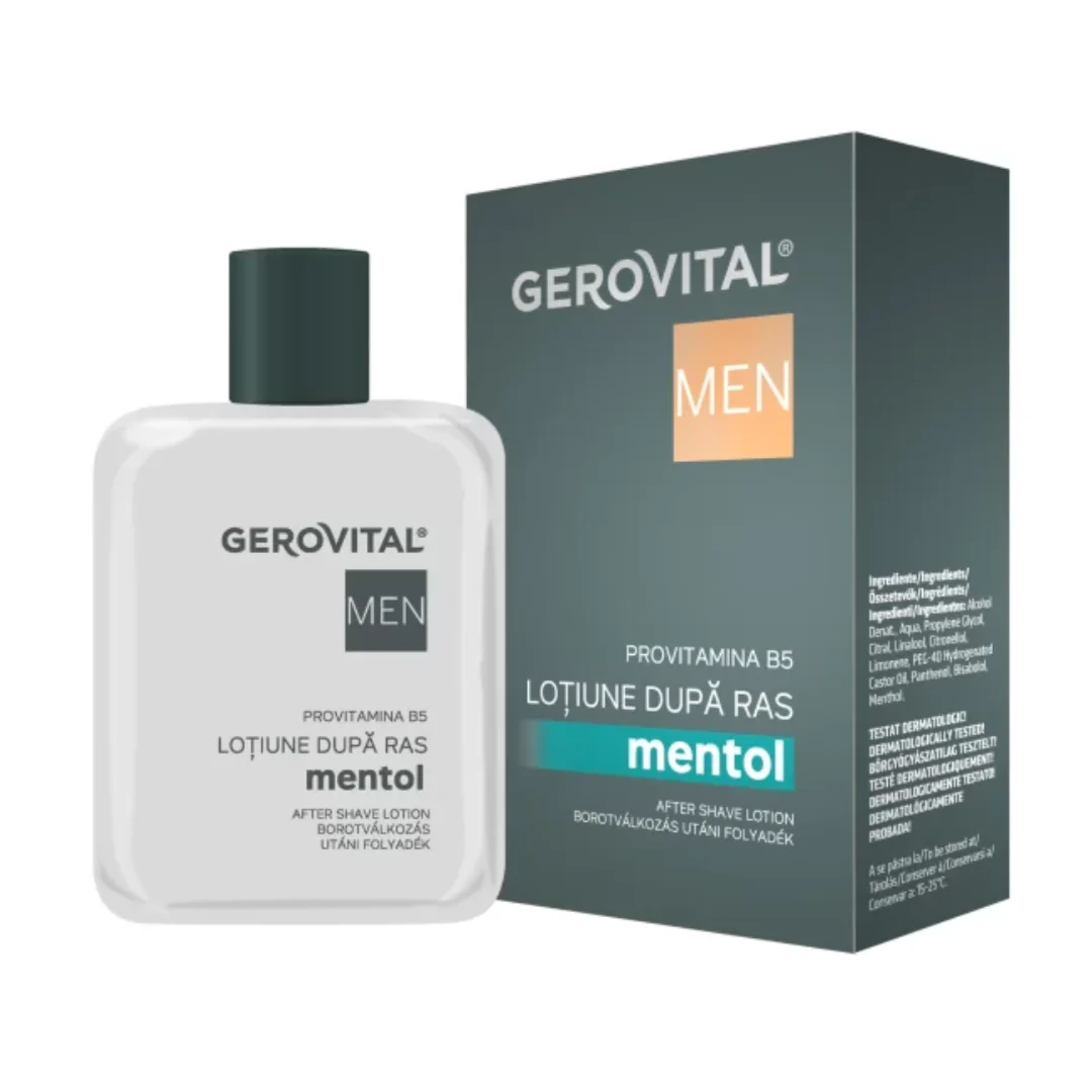 Lotiune dupa ras mentol Men, 100 ml, Gerovital