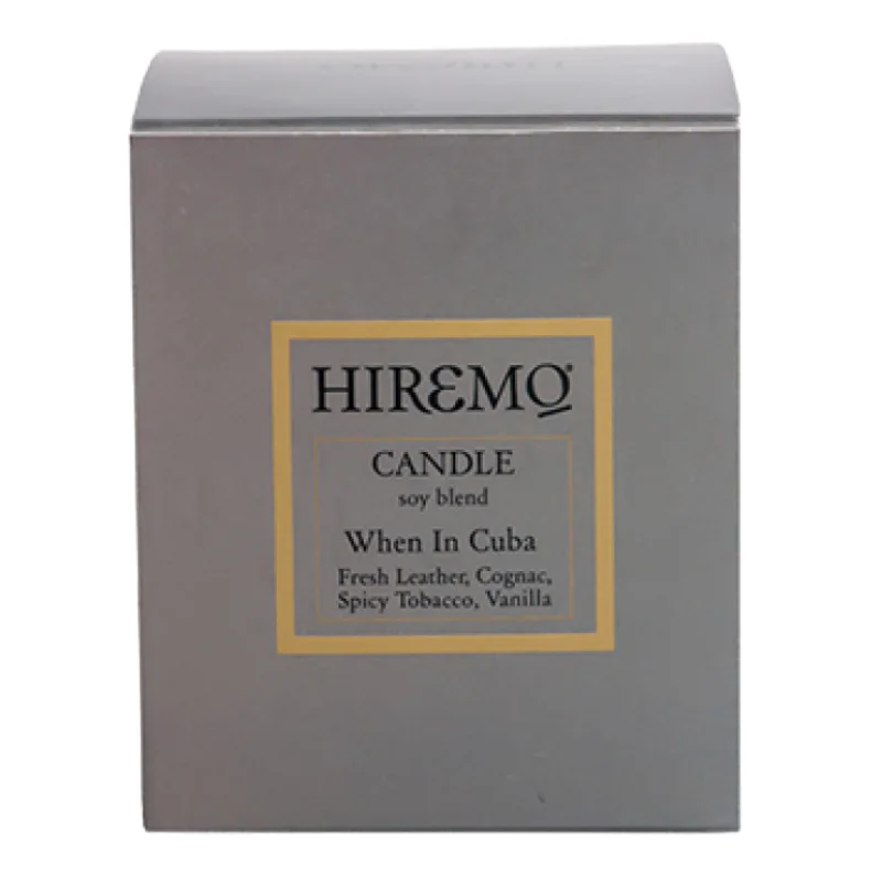 Lumanare din ceara de soia cu arome cubaneze Hiremo, 250 ml, Eolia