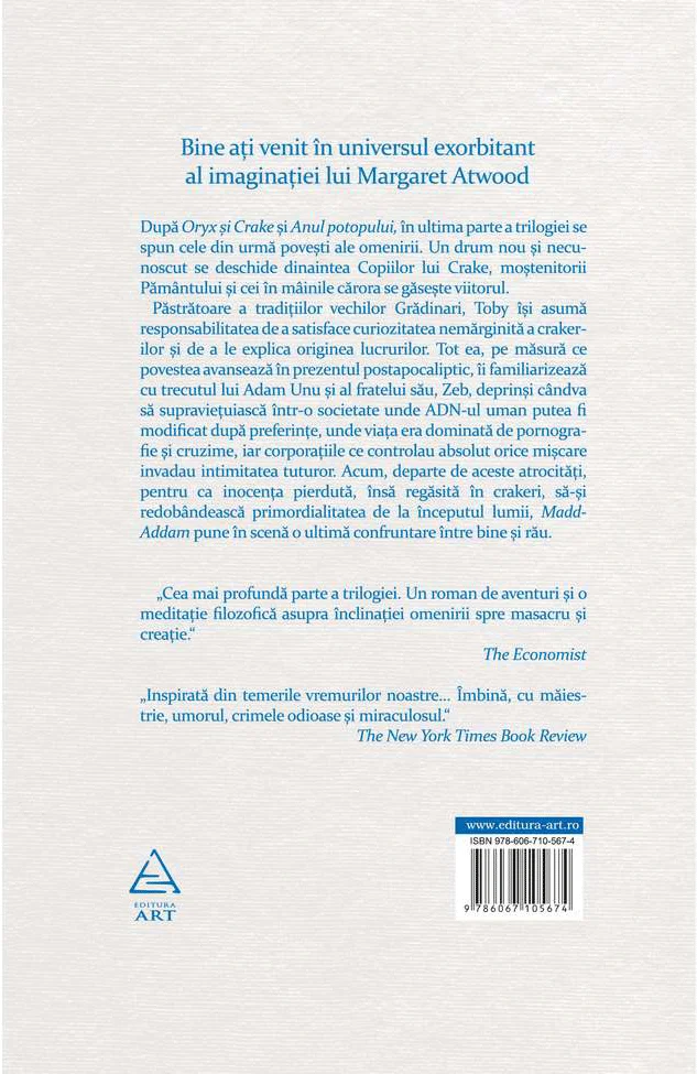 MaddAddam     | Margaret Atwood