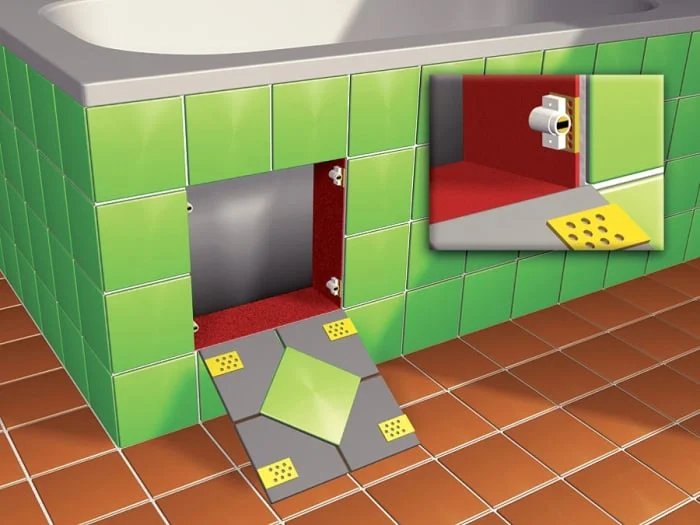 Magnet reglabil pentru capace de inspectie sub placi ceramice