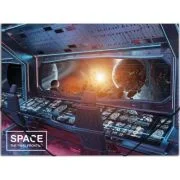 Mapa din plastic inchidere cu elastic, A4, design Spatiu